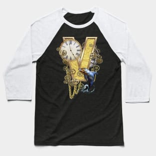 Letter V Birthday Steampunk & Dolphins Baseball T-Shirt